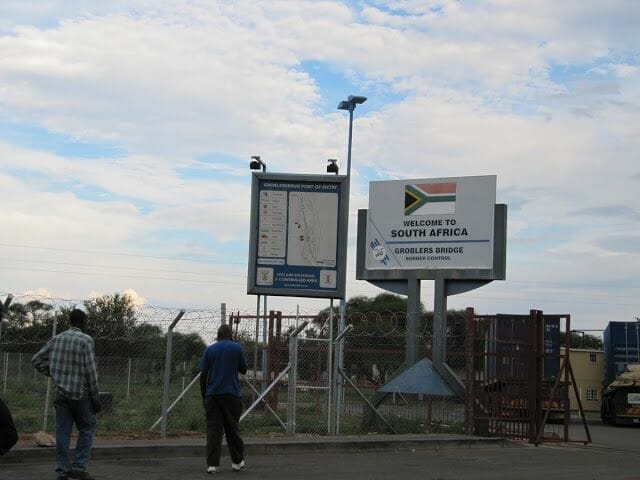 groblers bridge, south africa border