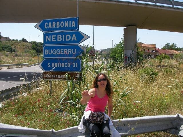 Auto stop sur de Cerdeña