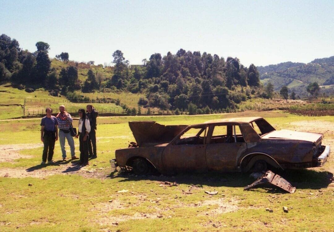 coche calcinado san juan chamula