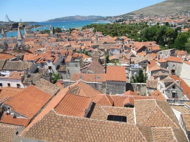 vistas desde el campanario de la catedral de Trogir