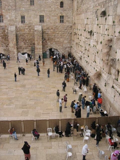 muro de Lamentaciones jerusalen desde la pasarela muro de Lamentaciones jerusalen desde la pasarela