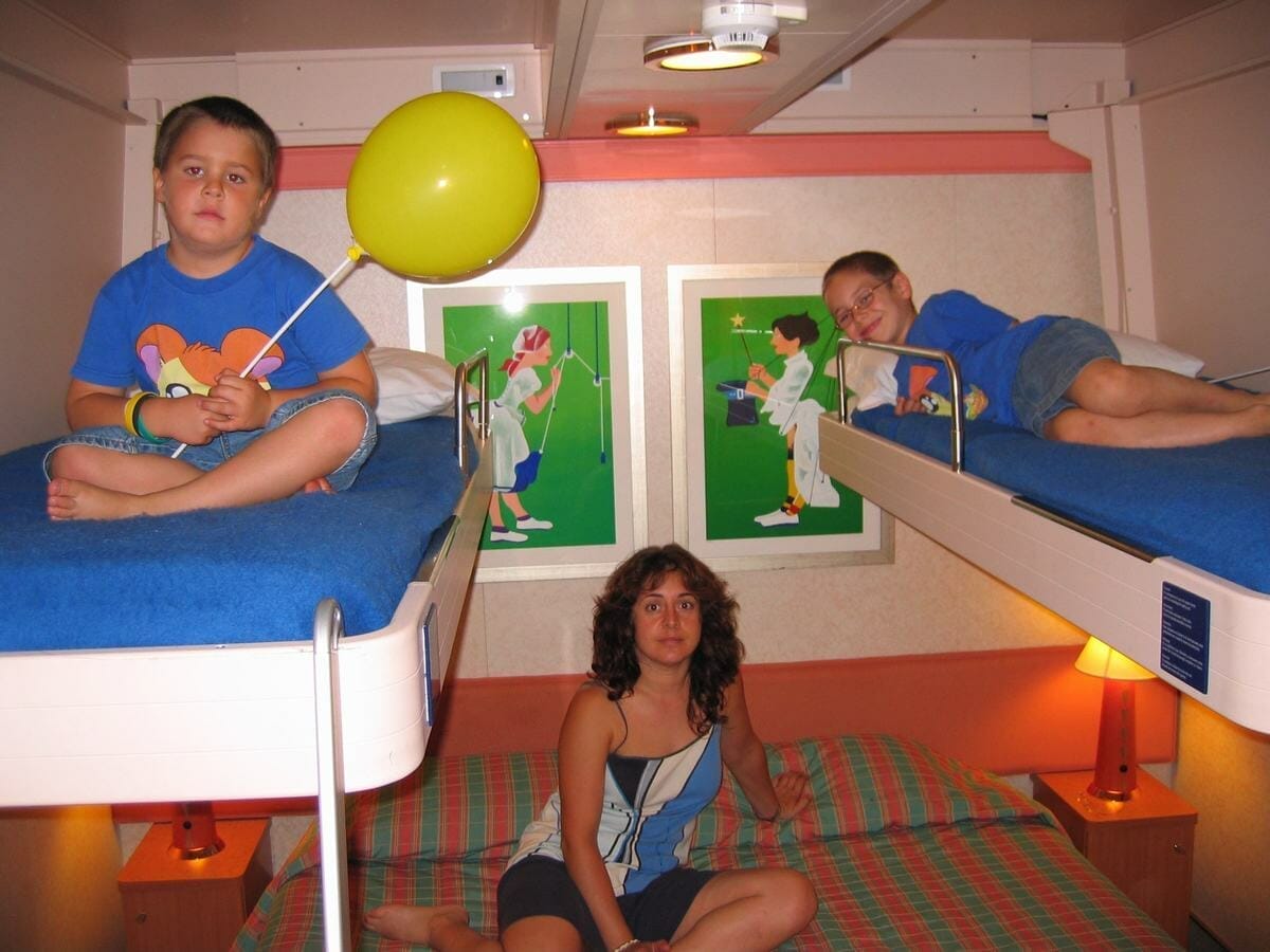 Cruceros con niños, camarote