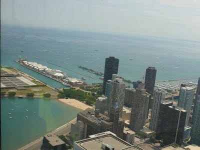 Olive beach y Navy Pier desde torre Hancock