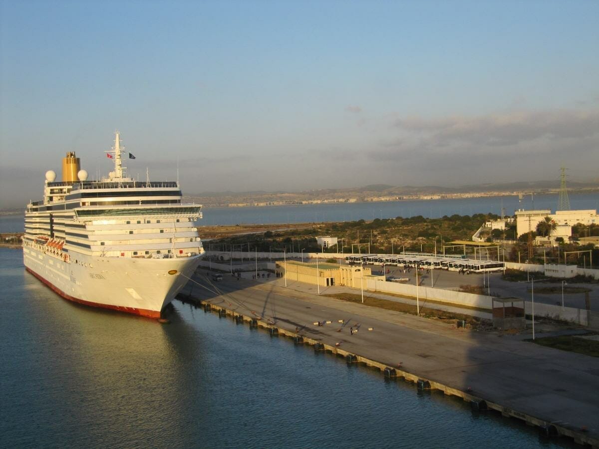Lugar de desembarque en Puerto de Túnez de La Goulette