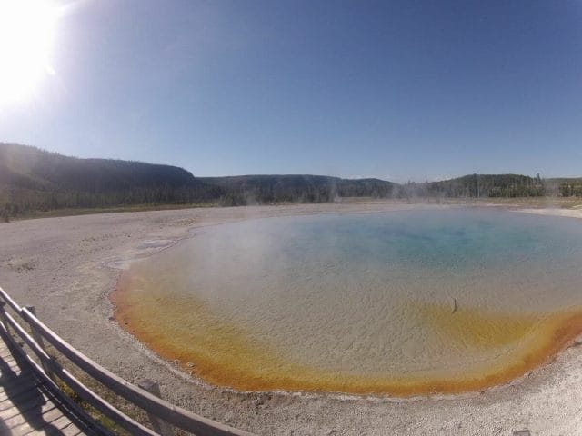 Sunset lake, black sand basin, Yellowstone
