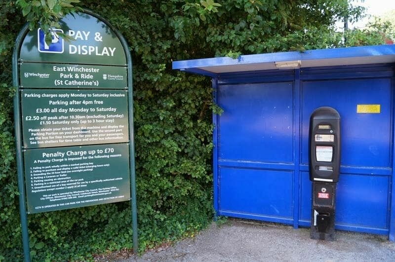 park and ride de Winchester