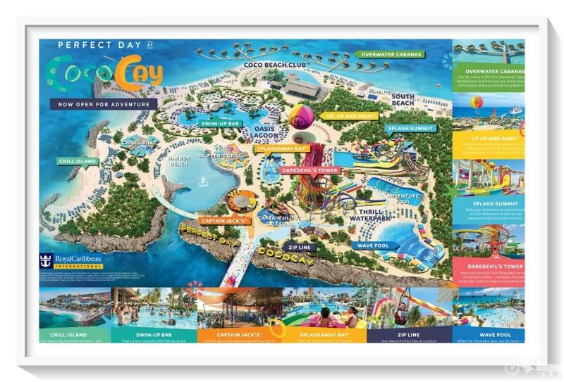mapa cococay bahamas