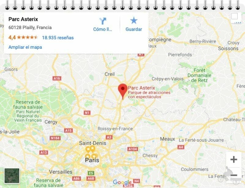 mapa parque asterix