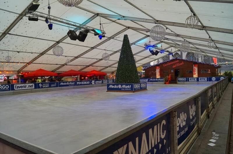 Mercados navideños de Bélgica, Mercado navidad de Lieja, pista hielo