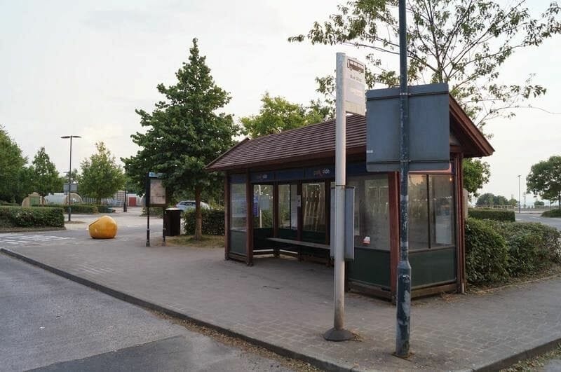 parada del bus en el aparcamiento del park&ride de Bath park and ride de Bath