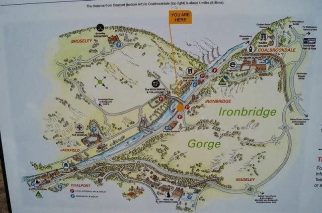 mapa iron bridge gorge Iron bridge gorge plano