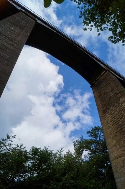 debajo del acueducto de Pontcysyllte