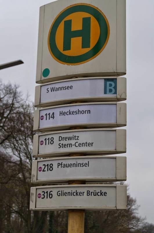 Parada bus 114 Wannsee