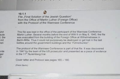 Actas, Casa de la Conferencia de Wannsee