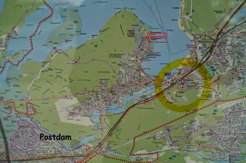 Mapa casa de la Conferencia de Wannsee