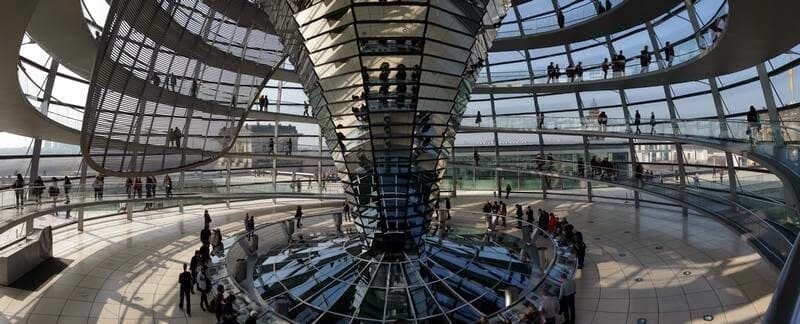 embudo solar cupula del reichstag, parlamento aleman, bundestag, visita parlamento