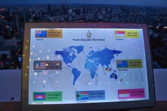 distancia entre Bangkok y otras ciudades