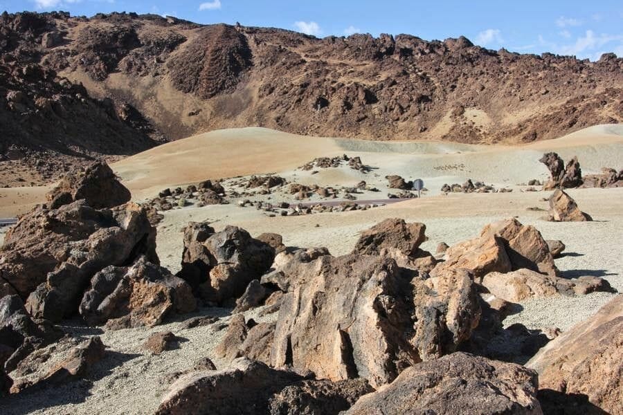 el Tabonal Negro o paisaje lunar tenerife en un día