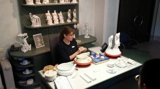 fábrica de Porcelana de Meissen trabajo artesano