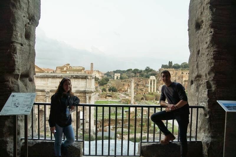 vistas del foro romano desde museos capitolinos
