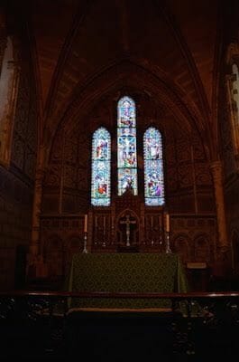 Capilla normanda de St. Mary vidrieras