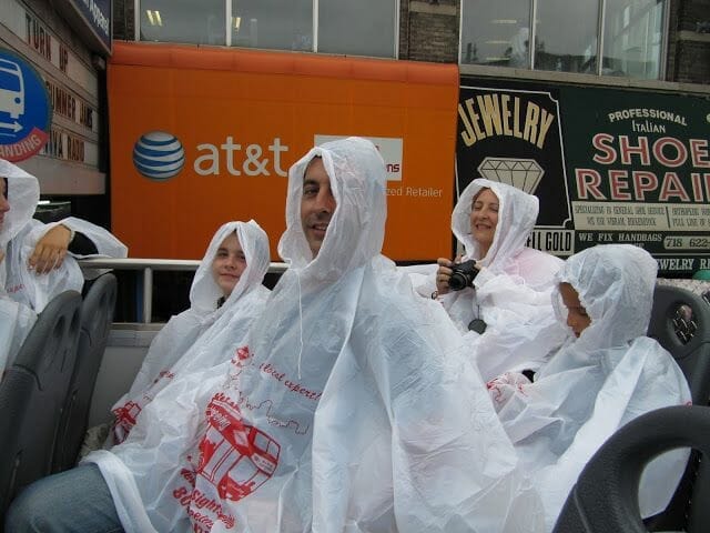 capelinas de lluvia del bus turistico bus turístico, bus turístico Nueva York, autobús turístico de New York