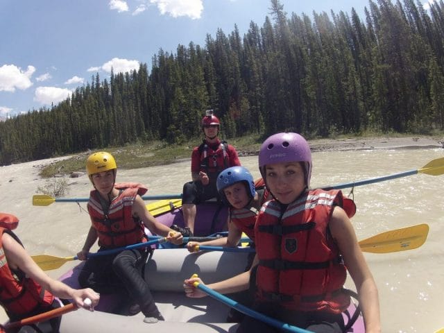 rafting en Jasper Canadá