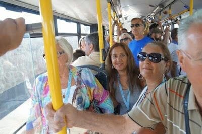 bus del puerto de Burgas en Bulgaria