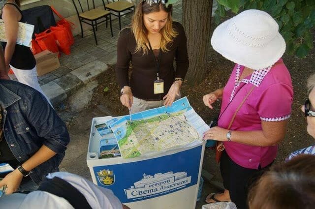 mapa de Burgas en Bulgaria