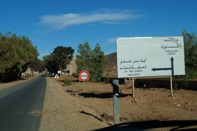 cartel señal ait ben haddou
