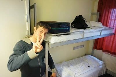 Copenhagen downtown hostel room