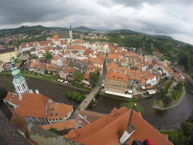 vistas torre de Cesky krumlov
