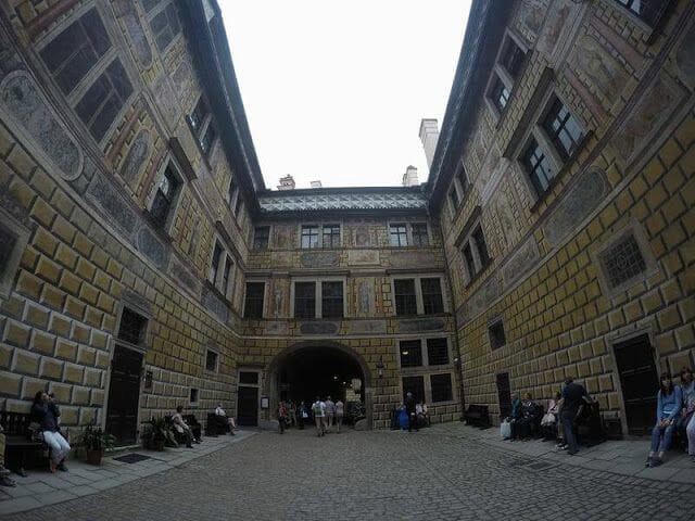 patios castillo de cesky krumlov