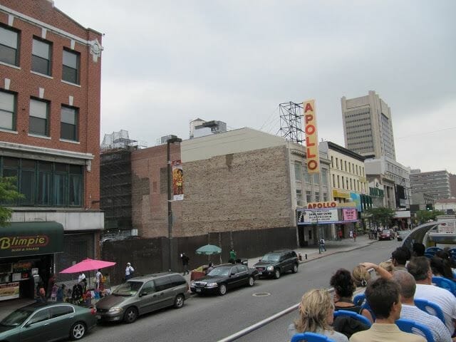 teatro apollo de Harlem desde bus teatro Apollo Harlem