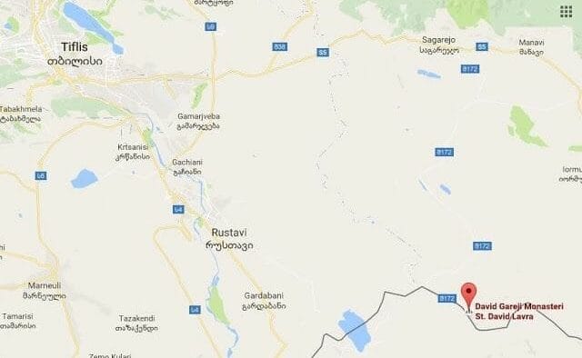 Monasterio de David Gareja mapa