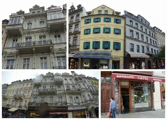 antigua sede de los Caballeros de Malta, la casa Mozart, el café Elefant y la pizzería Capri