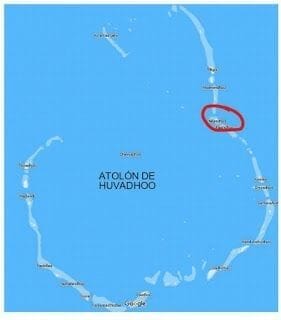 isla de Nilandhoo en atolon Huvadhoo Maldivas