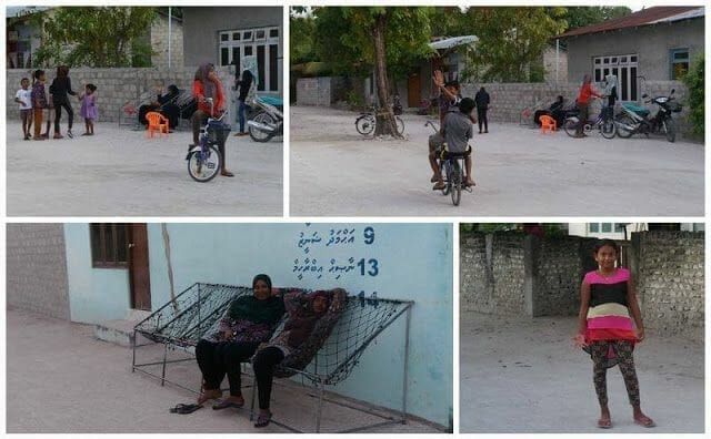 niños isla de Nilandhoo Maldivas