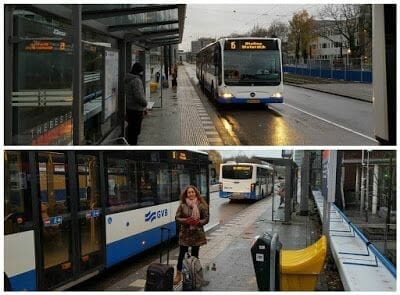 parada de bus en Amsterdam Zuid buses Transporte público en Ámsterdam