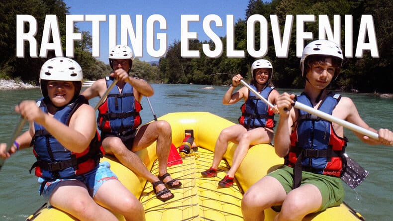 Rafting Eslovenia con niños en el río Sava