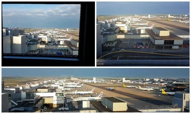 vista aviones pista desde bloc hotel gatwick