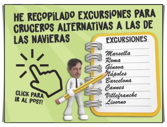 excursiones para cruceros mediterráneo alternativas a navieras