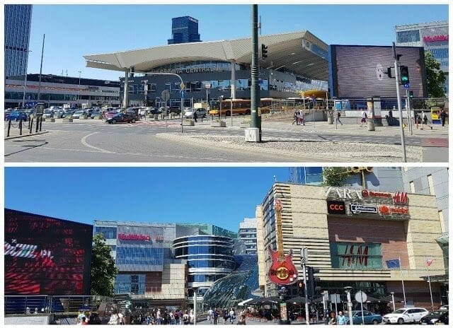 estancion central de varsovia y hard rock cafe