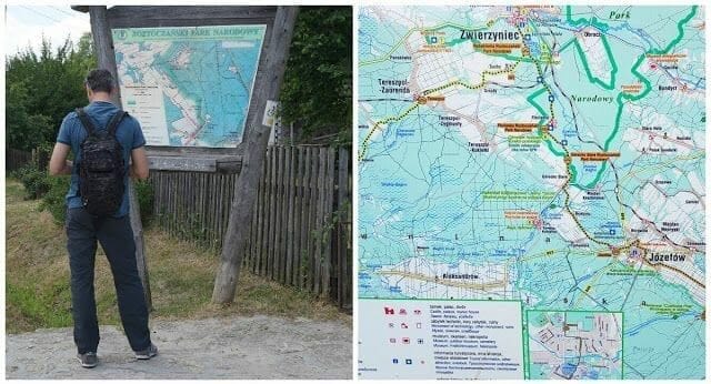 mapa parque nacional de Roztocze