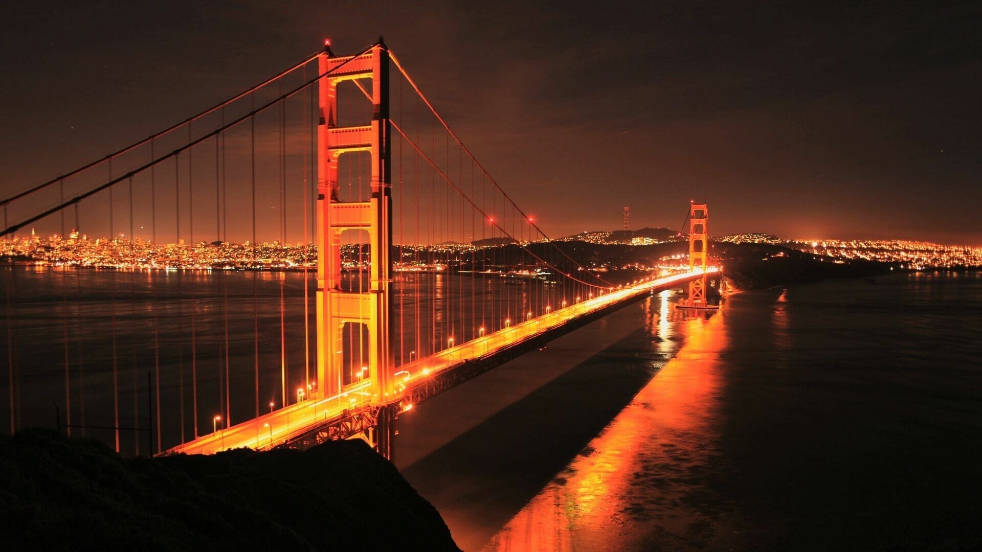 puente san francisco atardecer