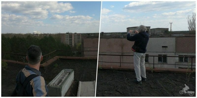 el reactor 4 de chernobyl desde pripyat