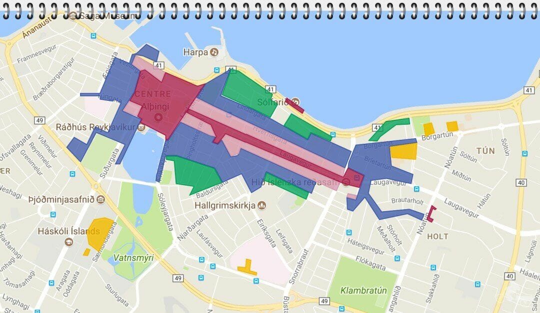 areas parking reikiavik