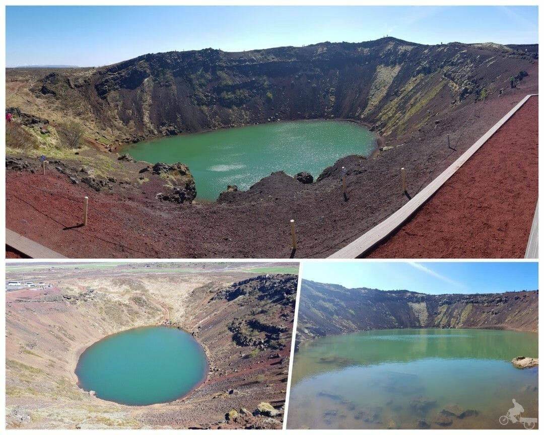 lago kerid círculo dorado islandia