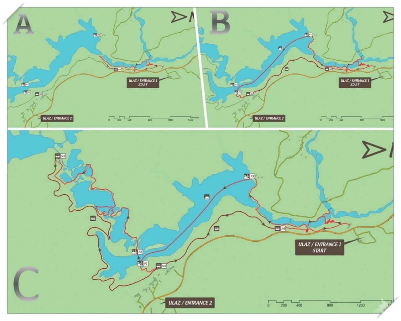 Lagos Plitvice rutas