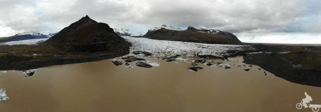 glaciar skaftafell drone